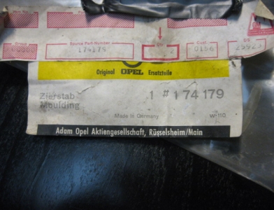 Opel Rekord B Zierstab 174179